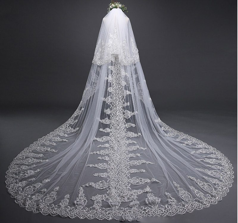 vintange long veil