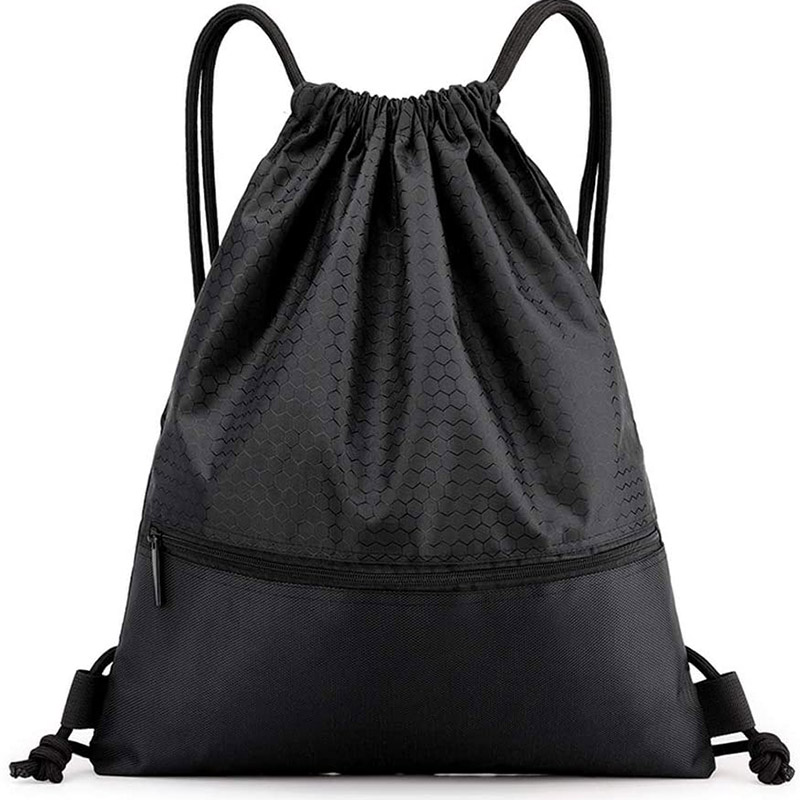 black-drawstring-bag